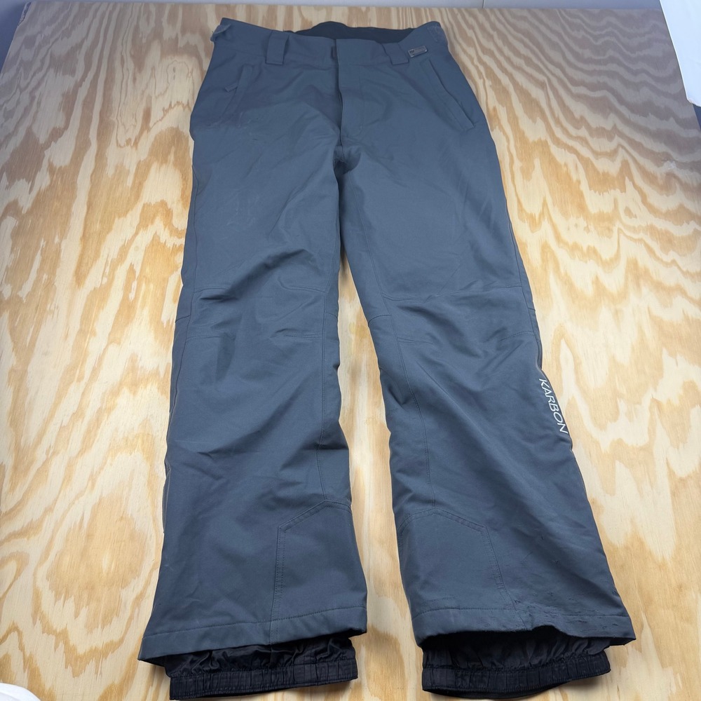 Karbon Extrem Mens Gray Ski Snowboard Pants Small Adjustable Waist Waterproof
